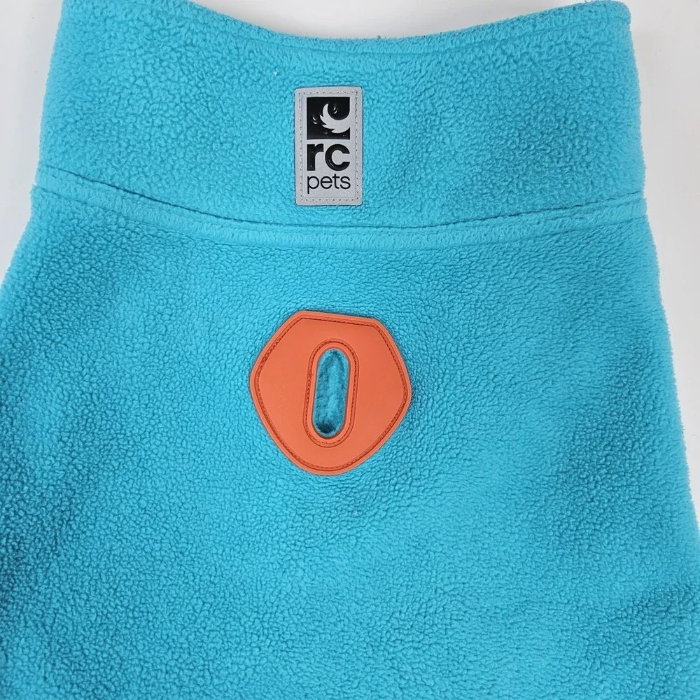 RC Pet Products Dog Vest Treat Tote Teal Orange Fleece Pullover Warm Bundle Coat